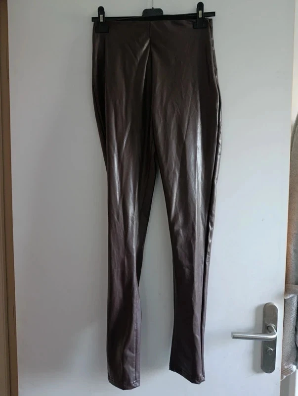 Legging de cuero sintético marrón XS - cintura alta - efecto cuero – photo 2